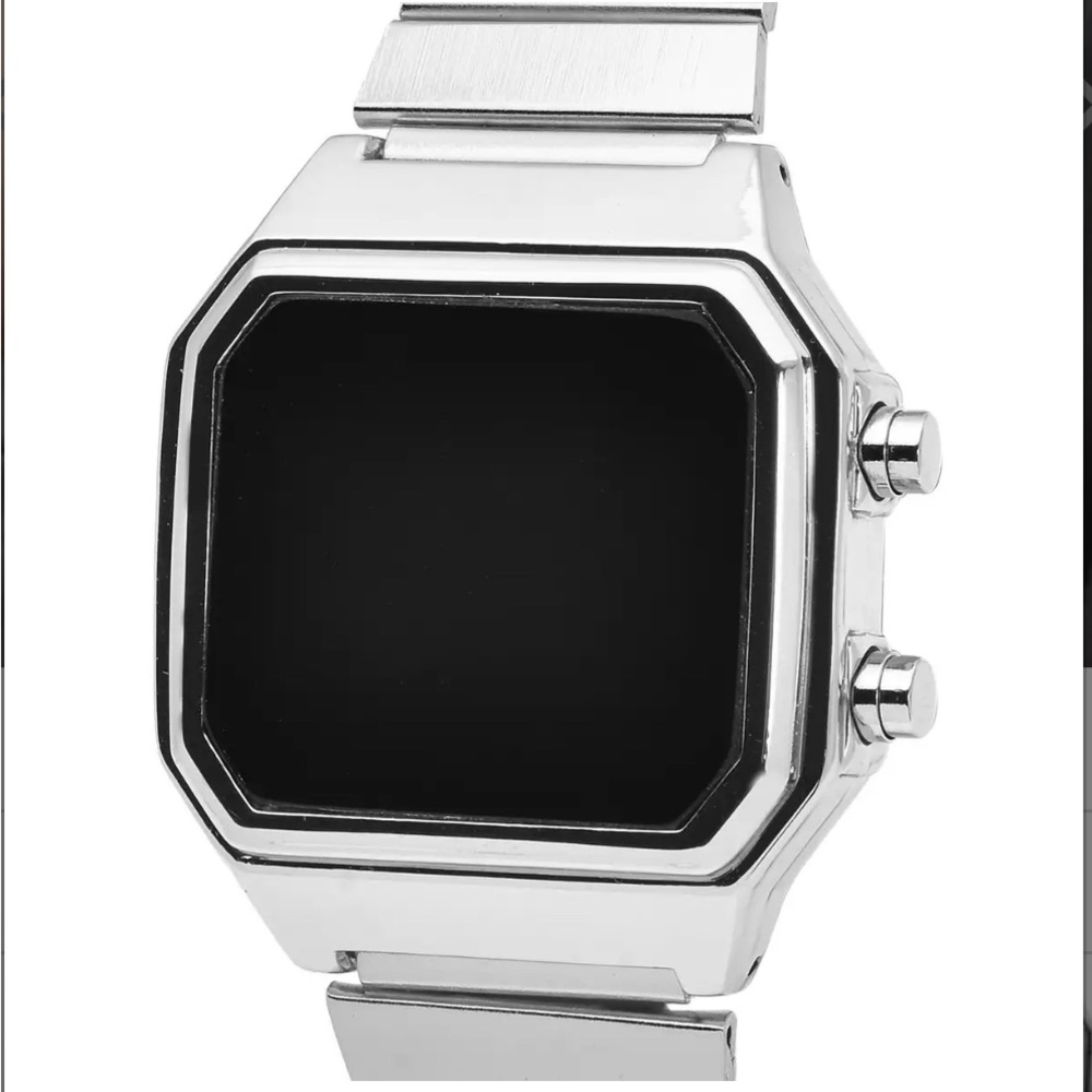 Strada Electronic Movement Digital Watch with Stainless Steel Strap (41x37mm)